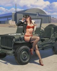 Poto sex indah World War II-themed Pinup Models - US & UK Army, Air Force, and Marines HD